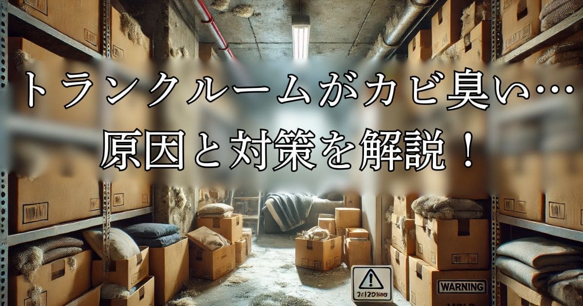 マンションの トランクルーム がカビが生えている画像