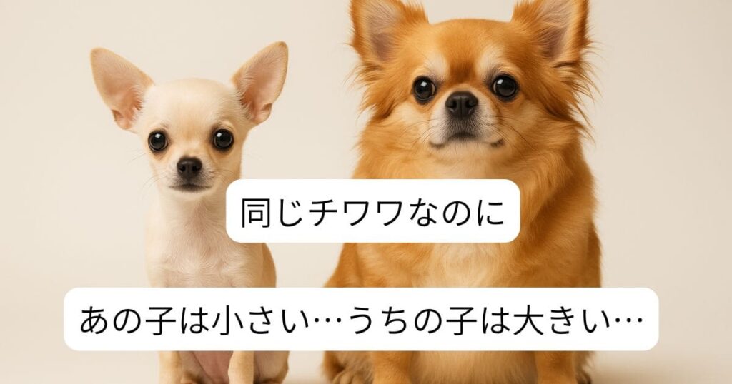 チワワ どんどん 大きくなる比較