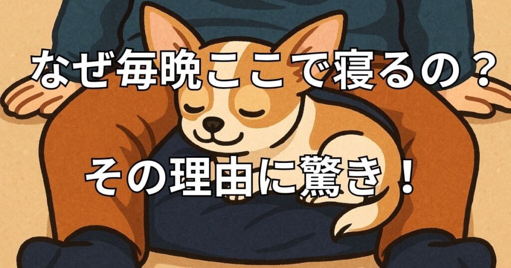 犬 股のあいだで寝る