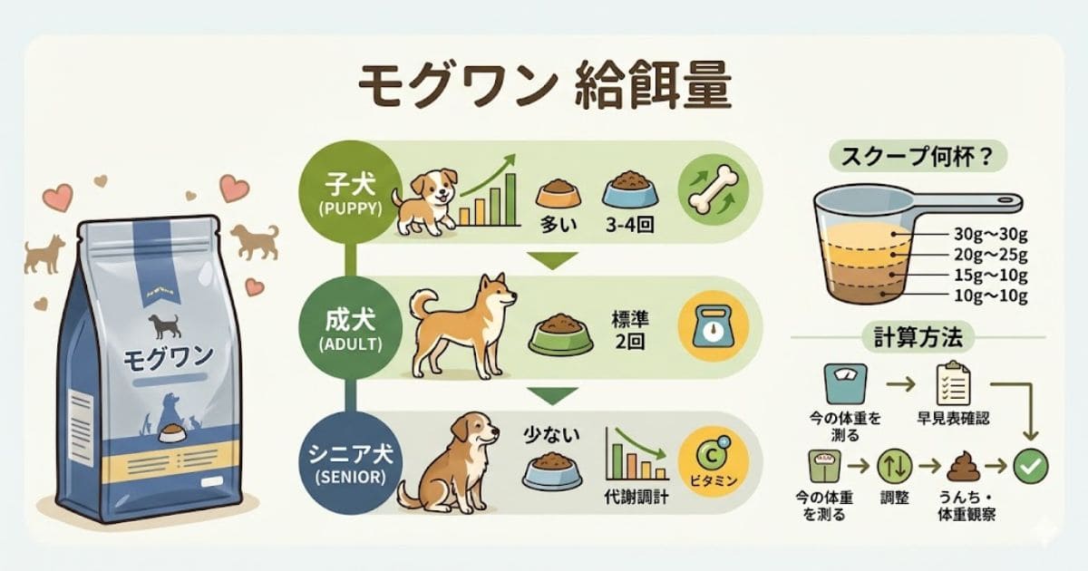 モグワン給餌量図解