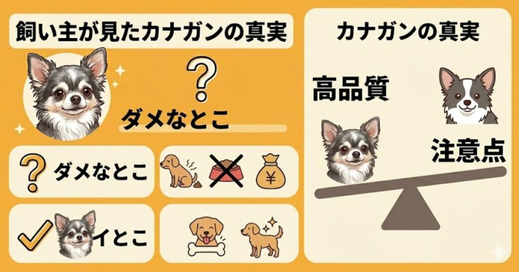 チワワ視点のカナガンドッグフードの評判図解