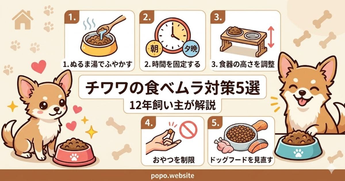 チワワの食べムラ対策5選図解