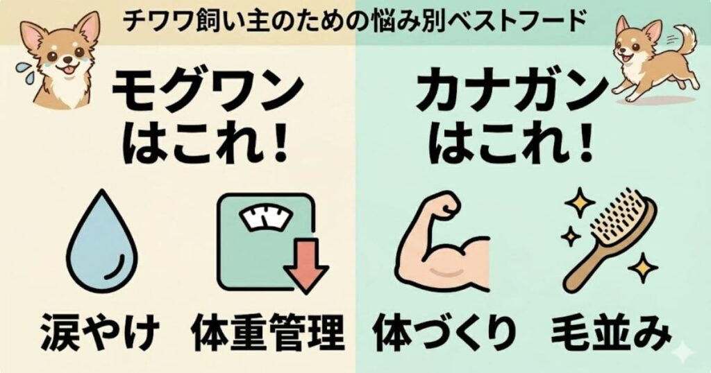 悩み別：モグワンとカナガンの選び方