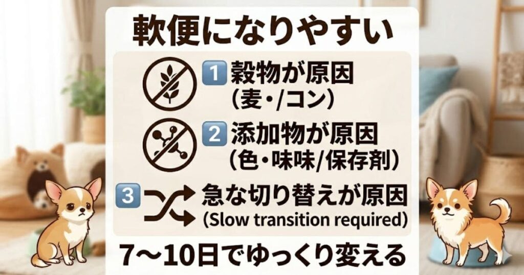 ドッグフード切り替えの図解