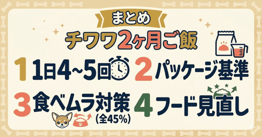 チワワ2ヶ月のご飯まとめ