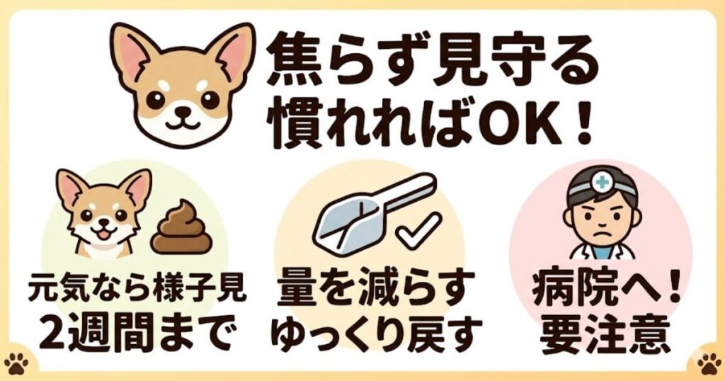 モグワン軟便の対処法まとめ図解